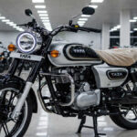 Tata retro style 125cc bike showroom image